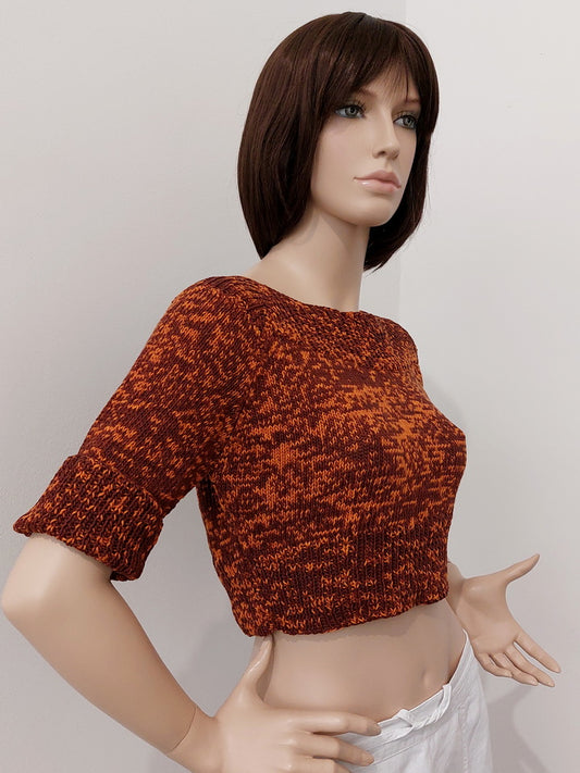 Krop top - pomeranč a čokoláda