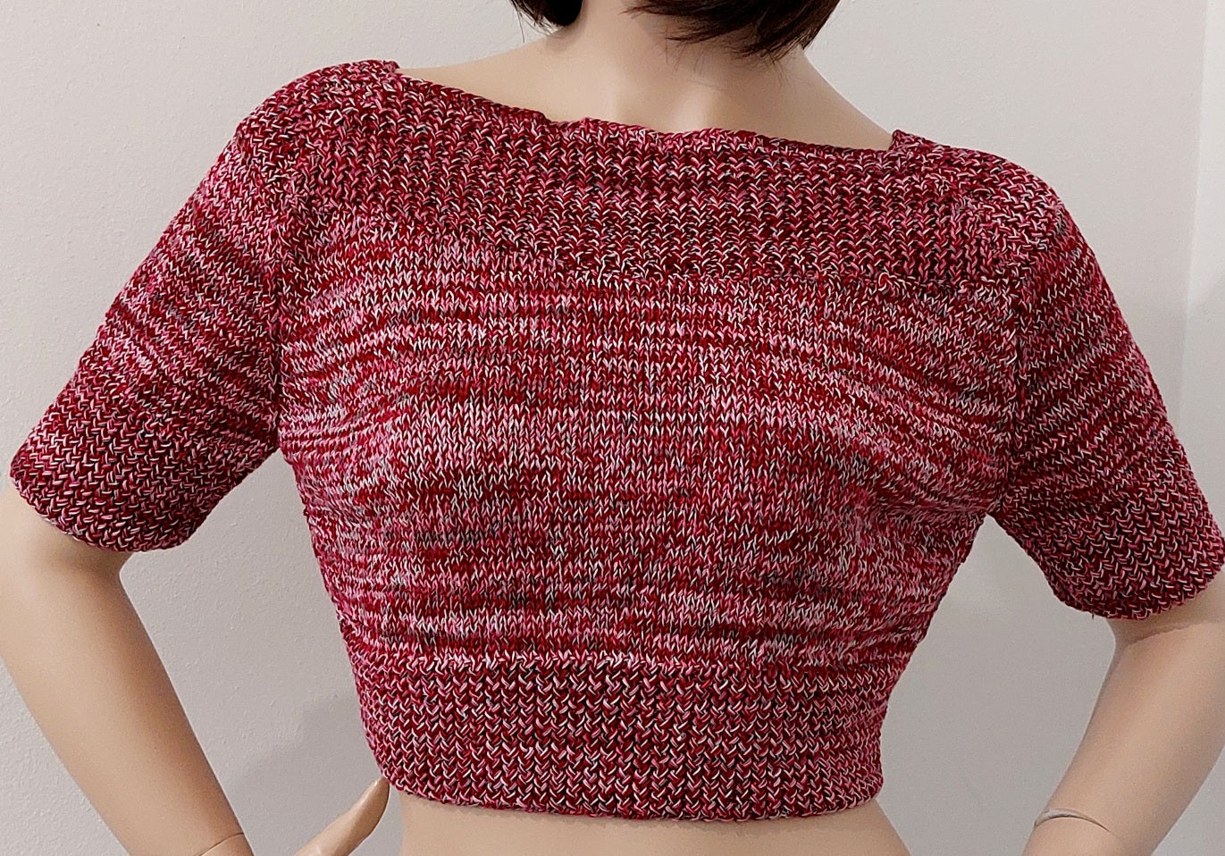 Crop-Top glatt, natur - Baumwolle