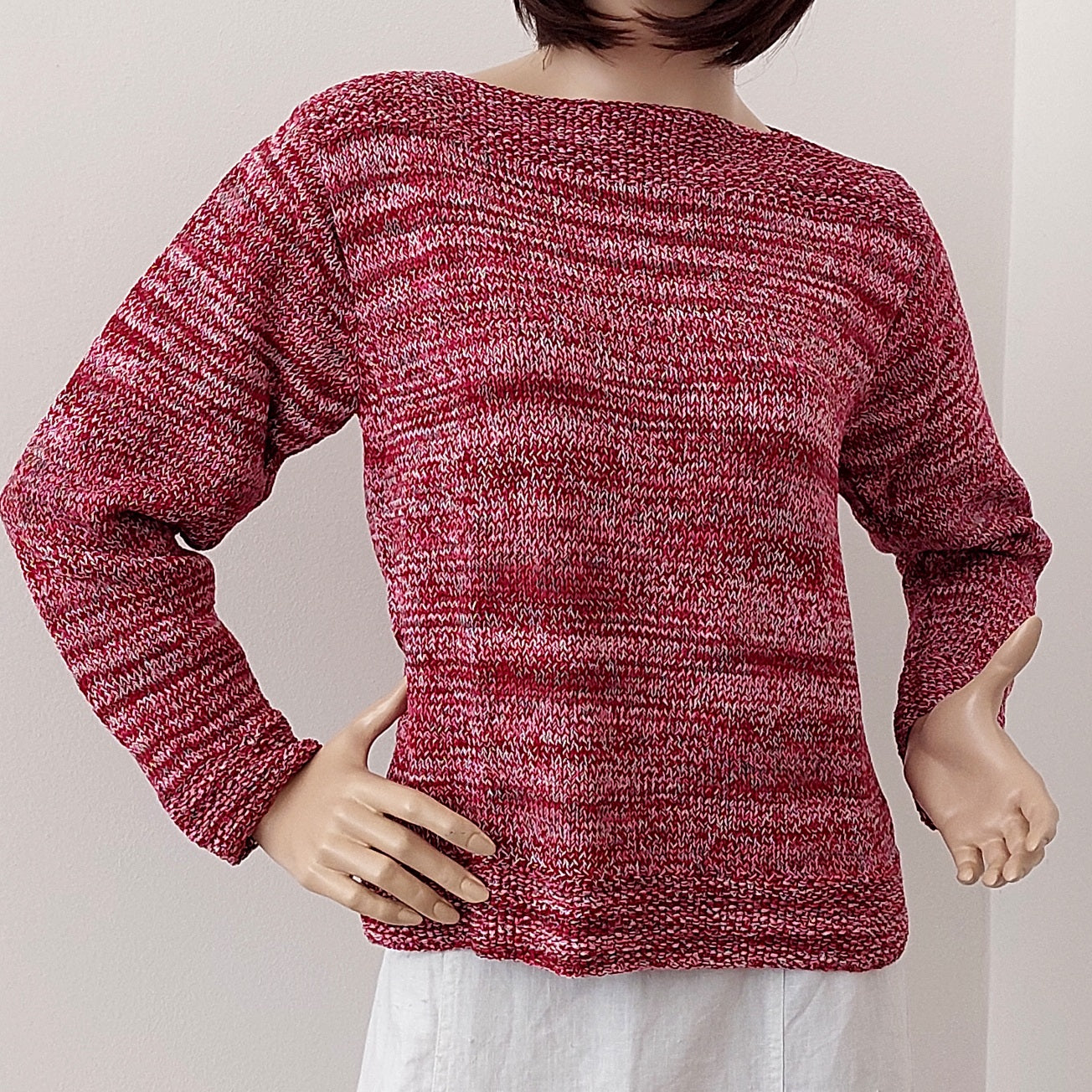 Svetr letní přírodní, melír