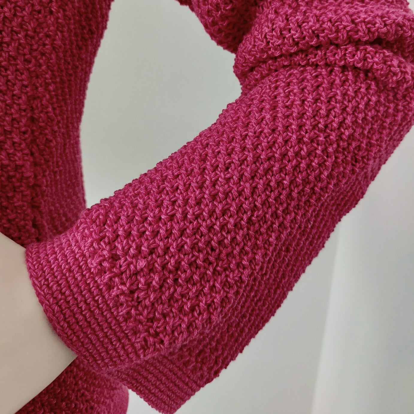 Svetr šiška, přírodní směsový - cyklámen